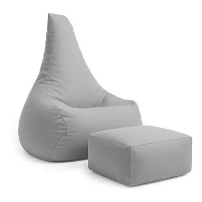 Fotoliu puf pentru copii gri deschis Outzy – Meowbaby