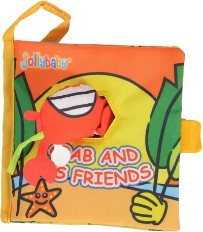 Carte moale cu jucărie Jollybaby - Crab