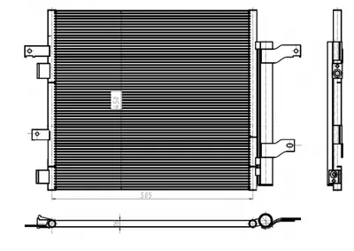 Radiator AC condensator cu uscator potrivit JAGUAR F-TYPE, XF I, XF SPORTBRAKE, XJ, XK II 2.0-5.0 03.06