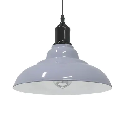 Gossi lampa suspendata reglabila pe inaltime e27 gri lucios metal
