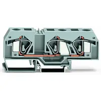 3-conductor through terminal block; 16 mm²; suitable for Ex e II applications; center marking; for DIN-rail 35 x 15 and 35 x 7.5; CAGE CLAMP®; 16,00 mm²; light gray
