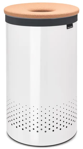 Coș de rufe Brabantia - 60 l, alb, capac din plută