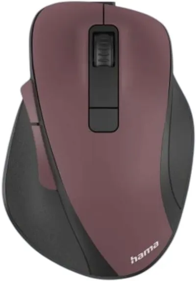 Mouse Hama - MW-500 Recharge, optică, wireless, neagră/bordo