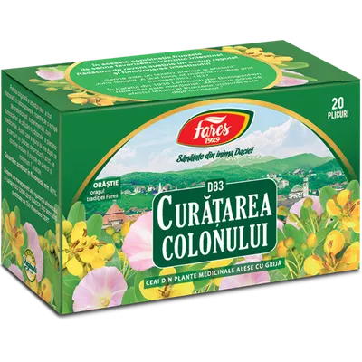 Curatarea colonului, D83, ceai la plic, Fares | 20 plicuri
