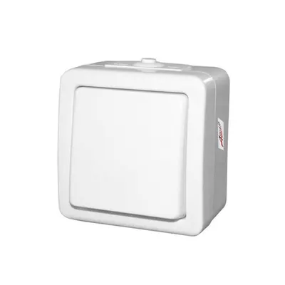 Aparataj PT IP54 intrerupator simplu 10A - alb