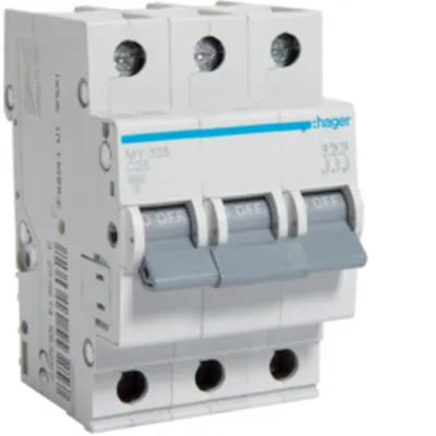 Disjunctor 3P, 25A, 4,5kA, C, 3M