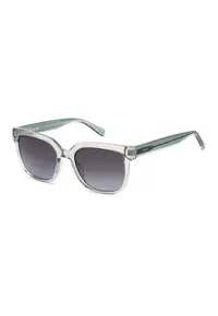 Ochelari de soare patrati cu lentile in degrade - Verde/Transparent
