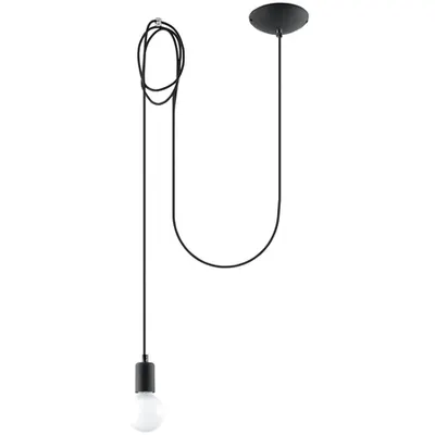 Lampa suspendata EDISON 1 negru