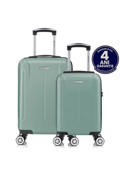 Set 2 trolere cabina - XS+S - ABS - SMART - Turcoaz deschis
