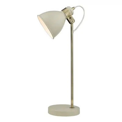 Veioza Frederick Task Table Lamp Cream Antique Brass