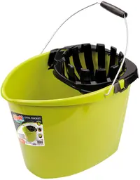 Găleată ovală cu sită pentru cârpe Magic Clean - Premium, 14 l, verde