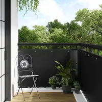 vidaXL Ecran pentru balcon cu găici 600 x 100 cm poliratan Negru