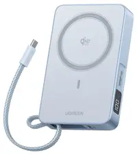 Baterie portabilă Ugreen - MagFlow PB773, 10000 mAh, argintiu