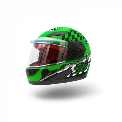 Casca moto copii integrala, marime YS, culoare negru verde