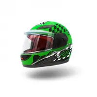 Casca moto copii integrala, marime YS, culoare negru verde