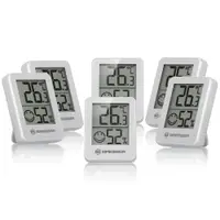 Set 6 statii meteo Bresser Temeo Hygro Indicator 7000015, termometru, higrometru, alb