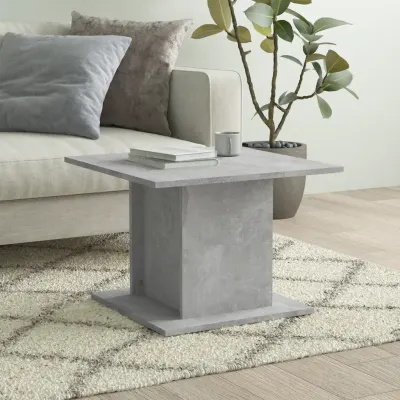 vidaXL Măsuță de cafea, gri beton, 55,5x55,5x40 cm, lemn compozit