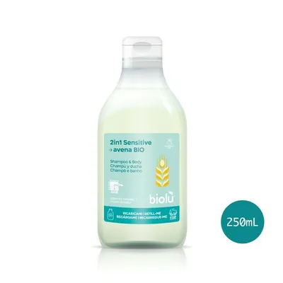 Gel de dus si sampon sensitive ecologic 250ml Biolu