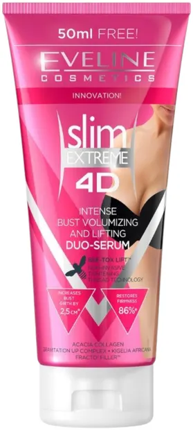 Eveline Slim Extreme 4D Ser duo pentru bust mărit și ridicat, 200 ml