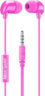 Căști cu microfon Cellularline - Music Sound 3.5 mm, roz