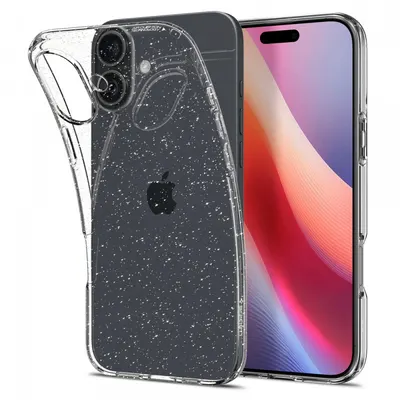 Husa pentru Apple iPhone 16 Plus, Spigen, Liquid Crystal Glitter, Transparenta ACS08065