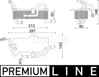 Radiator ulei termoflot potrivit AUDI Q3 1.4 2.0 10.13-10.18