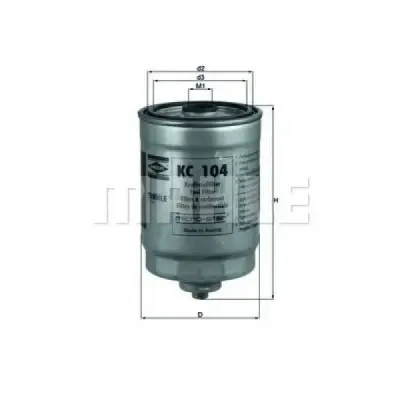Filtru combustibil MAHLE ORIGINAL KC 104