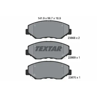 Set placute frana, frana disc TEXTAR 2386801