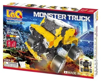 Constructor pentru copii 5 în 1 LaQ Hamacron - Monster Truck, 181 piese