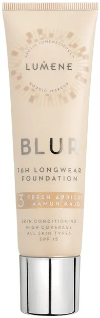 Lumene Blur Fond de ten, SPF15, 3 Fresh Apricot, 30 ml