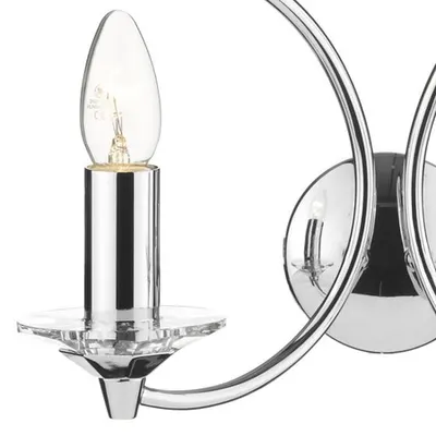 Aplica Medusa 2 Light Wall Light Crystal Polished Chrome