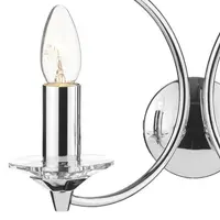 Aplica Medusa 2 Light Wall Light Crystal Polished Chrome