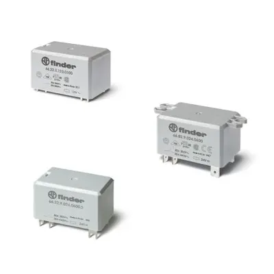 Releu de putere - 2 contacte, 30 A, C (contact comutator), 230 V, Conformitate ATEX (EX nC), C.A. (50/60Hz), AgNi, Faston 250 (6.3x0.8 mm) și carcasa cu flanșa de montare in spate, Niciuna
