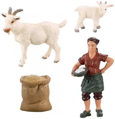 Set de joacă Rappa - Animale de fermă în cutie, 4 piese