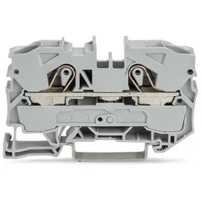 2-conductor through terminal block; 10 mm²; suitable for Ex e II applications; side and center marking; for DIN-rail 35 x 15 and 35 x 7.5; Push-in CAGE CLAMP®; 10,00 mm²; yellow
