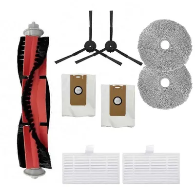 Set accesorii PAA-home, compatibile cu aspiratorul Ultenic MC1, continut: 2 lavete, 2 filtre, 2 perii laterale negre, 1 perie central si 2 saci praf