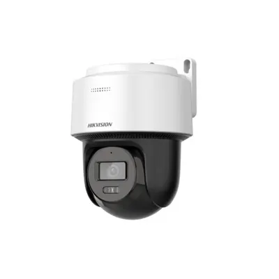 Camera supraveghere rotativa IP Speed Dome PT cu iluminare duala Hikvision DS-2DE2C200MWG-E, 2 MP, 4 mm, IR/lumina alba 30 m, microfon si difuzor, slot card, auto-tracking, PoE