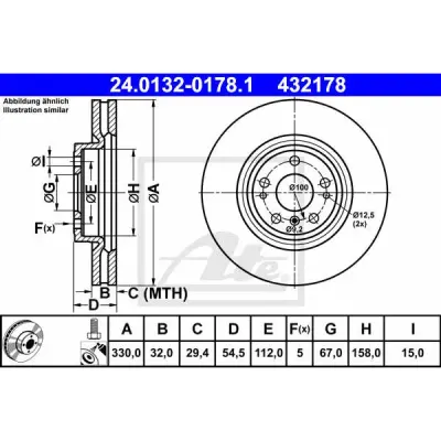 Disc frana ATE 24.0132-0178.1
