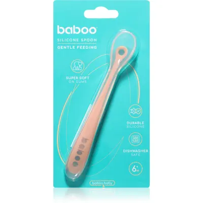 Baboo Silicone Spoon linguriță Peachy Keen 6m+ 1 buc