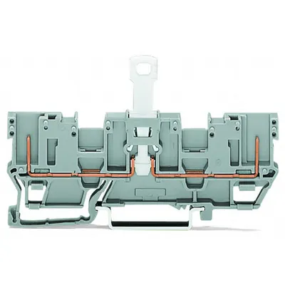 2-pin disconnect carrier terminal block; with 2 jumper positions; for DIN-rail 35 x 15 and 35 x 7.5; gray