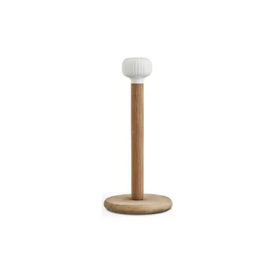 Suport prosoape de hârtie din lemn de stejar cu detaliu din porțelan alb Kähler Design Hammershoi
