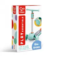 Trotineta pentru copii Hape Glide Kick Scooter turcoaz cu ghidon reglabil si roti luminoase