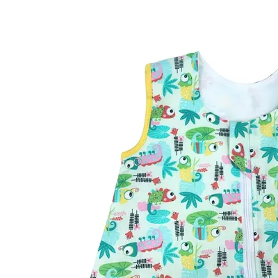 Sac de dormit copii KidsDecor 1 tog Tropical din bumbac 85 cm