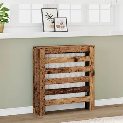 Gossi masca pentru calorifer, lemn vechi, 78x20x82 cm, lemn prelucrat