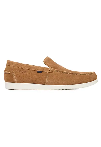 Mocasini barbati piele intoarsa - elegant - maro