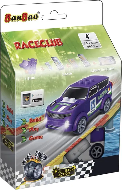 Constructor BanBao - Mini Cart, 26 de piese, violet