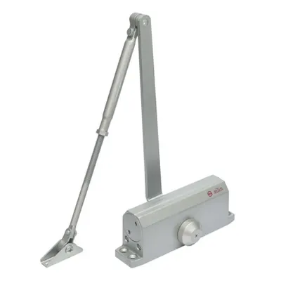 Amortizor hidraulic cu brat pentru usa SA-6033AW-sv, 40-65 Kg, argintiu, aluminiu