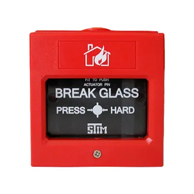 Buton de incendiu cu geam SM-108, NO/NC, cheie test