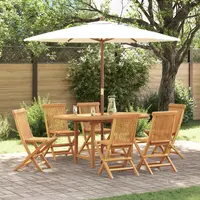 Gossi set de dining pentru gradina din lemn solid de tec de 7 piese