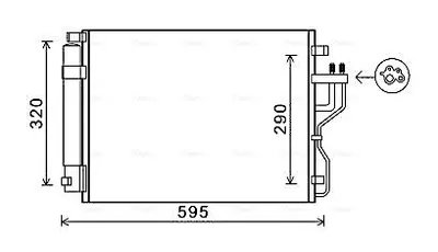 Condensator climatizare (cu uscator) potrivit HYUNDAI IX35; KIA SPORTAGE III 1.7D 2.0D 08.09-12.15